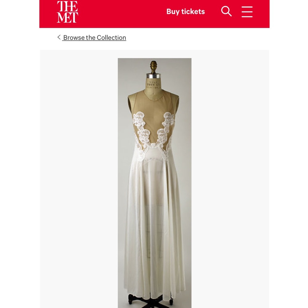 Formfit Rogers VINTAGE White Lace Nightgown